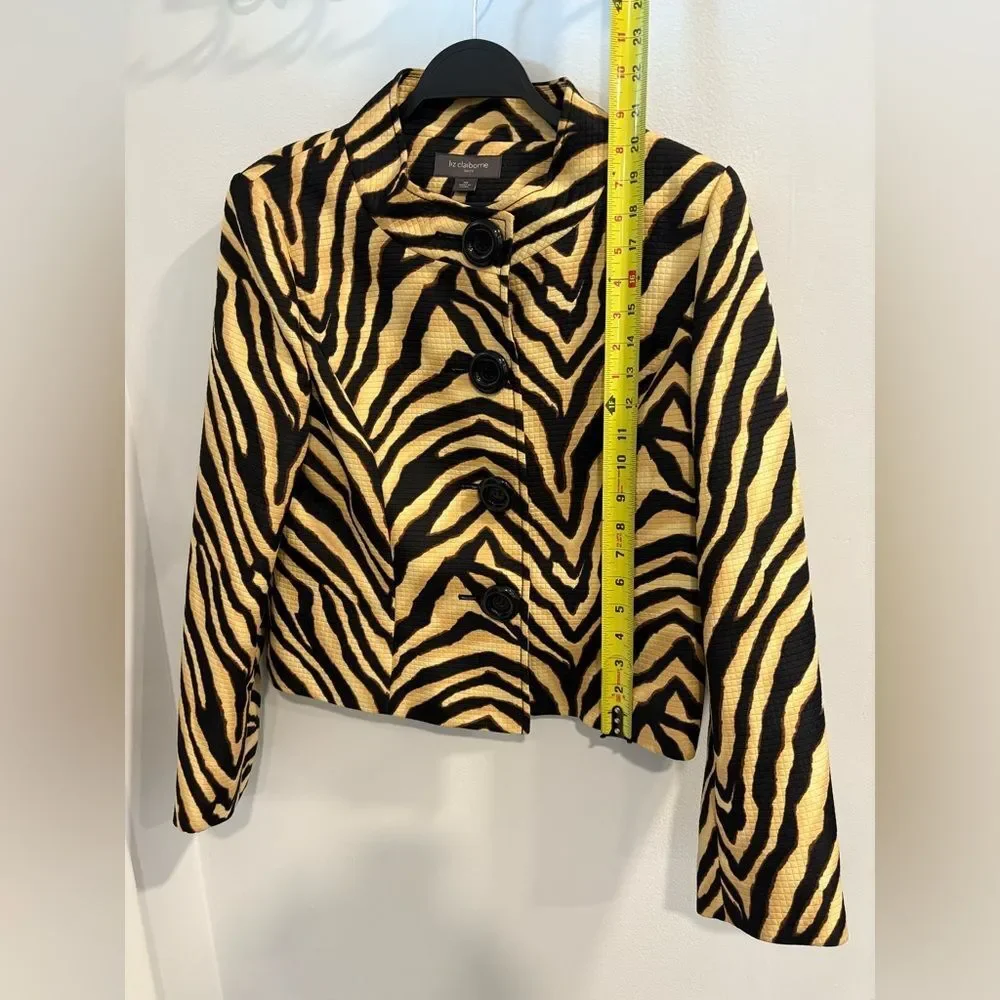 Liz Claiborne Zebra Pattern Blazer - Picture 7 of 14